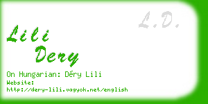 lili dery business card